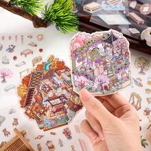 1 peça/6 peças Adesivos Criativos de Paisagem 3D, Decalques de Cena Temática