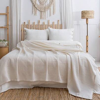 200X230 Geometric Weaving Blanket, Cotton Waffle Blanket, Multi-Purpose Geometric Weaving Throw Blanket, Dokubba Waffle Blanket