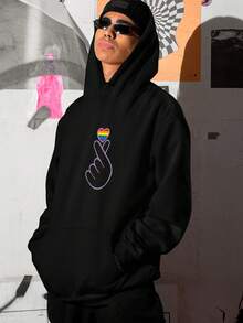 Moletom Blusa OvelhaLGBT Da Familia Oversized Streetwear Uniseex ref-3698 - Preto - Visão 2