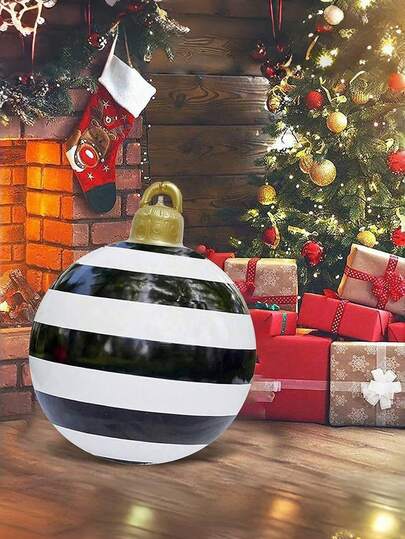 24 Inch Christmas Inflatable Ball Decorations Giant Christmas Ornaments, Blow Up Christmas Balls Extra Large Holiday Outdoor Garden Yard Decor Holiday Atmosphere Printed PVC Inflatable Balloons Christmas Ball Handicraft Decorations Christmas Party Decorations Christmas Inflatable Ball Home Decor Christmas Decorations Room Decor Winter Christmas Decorations Home Christmas Gifts Christmas Decor