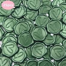 25/50/100Pcs Heart Wax Seal Stickers, Handmade Envelope Seals Self Adhesive Wax Stickers, Eucalyptus Wedding Invitation Envelope Seal Stickers, Perfect For Invitation, Christmas, Gift Wrapping, Party, Wedding Party, Envelope - Multicolor - View 19