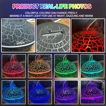 Betreasure 200ML Colorful Aroma Diffuser - Volcanic Crack Design, Ultrasonic Cool Mist Humidifier With Smart Chip, Suitable For All Indoor Spaces And Plant Humidifying Needs, Multi-Level Settings And Gradient Lighting, Auto Shut-Off Protection, Essential Home Humidifier