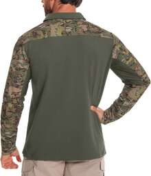 Men's Tactical Polo Shirts Short Sleeve Athletic Golf Outdoor Lightweight Performance Sports Shirt-2025 - Light Khaki - View 7