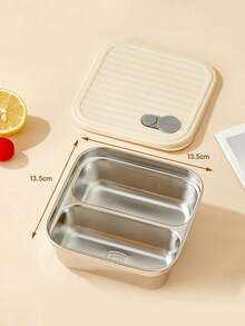 1 قطعة صندوق غداء من الفولاذ المقاوم للصدأ 304 بسعة 600 مل/650 مل مع غطاء، حاوية تخزين طعام سلطة الفواكه محمولة، صندوق بنتو كبير السعة محكم الإغلاق ومقاوم للتسرب، قابل للتكديس، صندوق تخزين طعام للثلاجة، آمن للغسالة الآلية، مناسب لاستخدام الطلاب والبالغين في المدرسة والمكتب والتخييم والنزهات والسفر
