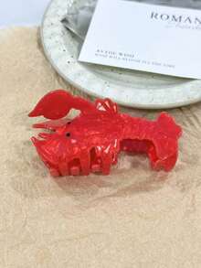 1pc Cute Ocean Creature Seashell, Jellyfish, Lobster Shaped Hair Claw Clip, New Design, Suitable For Bun Hairstyle Decoration, Holiday Gift Fall Winter Hair Clip Hair Accessories For Women For Vacation Outfits Woman Elegant Hair Clutch