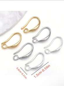 10pcs French Earring Hooks 18K Plated Earring Hooks, French Ear Wire Golden Fishhook Hoop Earrings Brass Earring Findings Component For DIY Jewelry Earring Making