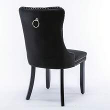 Chair Covers & Cushions - Black + Velvet + Foam - View 5