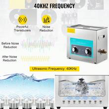 6L 40kHz Ultrasonic Vinyl Record Cleaner, Knob Control Ultrasonic Record Cleaner, 4-Disc Vinyl So Nic Cleaner, Stainless Steel Tank With Mechanical Heater And Timer - 查看 2