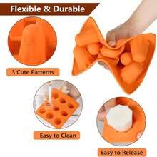 Silicone Molds 1 Packs Non-Stick 3D Chocolate Molds 9-Cavity Cute Ghost Mold For Jelly Gummy Candy Pudding Ice Cube Resin Cake Halloween Party Decorations - Multicolor - View 4