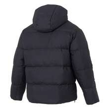 Adidas Men's Warm Hooded Down Jacket, BASIC DOWN JKT, Short Casual Comfortable Hooded Outerwear - Black - View 2