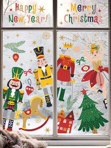 Christmas Nutcracker Window Cling Film, Glass Window Sticker, Christmas Holiday Home Office Decor Christmas Decoration Christmas Tree Gift Decor Thanksgiving Wedding Home Decor Autumn Decor Birthday Decorations For Gifts Party Supplies Halloween Decor Wall Decor Halloween Ornaments Christmas Decoration Christmas Tree Gift Decor Thanksgiving Wedding Home Decor Autumn Decor Birthday Decorations For Gifts Party Supplies Halloween Decor Wall Decor Halloween Ornaments - Multicolor - View 12