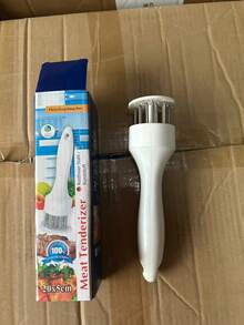 1PC Heavy Duty Meat Tenderizer Needle With 21 Sharp Needles - Stainless Steel Piercing Tips Suitable For Steak, Chicken, Pork, Beef - Efficient Tool For Home And Professional Kitchens - Easy To Clean Design, Stylish Handle, Durable Material, Stainless Steel Steak Meat Tenderizer With Perforating Needles