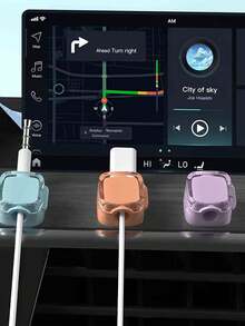 3 piezas Clips magnéticos de cable con soporte adhesivo ajustable - Fuerte atracción magnética y base adhesiva, multicolor (blanco, rosa, morado, azul claro, verde menta) para escritorio de oficina en casa, coche, pared, mesita de noche - Organiza cargadores, cables, auriculares, clips, escritorio ordenado, plástico minimalista