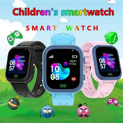 儿童GPS智能手表（适合3-15岁男孩女孩）实时追踪手表防水手机手表儿童视频聊天设备SOS报警摄像头地理围栏计步器防丢失追踪定位器