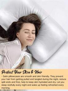 1/2pcs Satin Pillowcase, Silk Pillowcase, Elastic Design, Travel Pillowcase, Soft Satin Pillowcase, Gentle On Hair And Skin, Standard/Oversized, Fits Various Pillows, Suitable For Room Decor, Halloween Decor, Autumn Decor, Santa Gift, Valentine's Day Gift, Christmas Stocking Stuffer, Personalized Gift, Christmas Gift - Multicolor - View 9