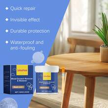 Jakehoe Wooden Furniture Repair Paste - Wood Table Chair Floor Erase Scratches Long-Lasting Protection Waterproof Anti-Fouling Strong Adhesion Polishing Restores Like New - 100g Three Color Options - 楓木色 - 查看 9