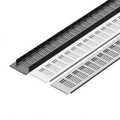 2件铝合金橱柜通风网罩 鞋柜通风孔装饰盖 通风孔网散热格栅 通风口盖