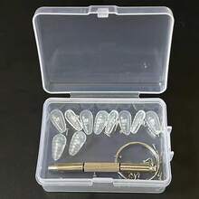 眼镜维修工具包，眼镜鼻托维修套装，柔软硅胶鼻托，螺丝刀套装和螺丝帽，包含 40 个微型螺丝、螺丝刀、耳夹、镊子、清洁布，适用于维修大多数款式的眼镜。 - 維修配件 - 查看 14