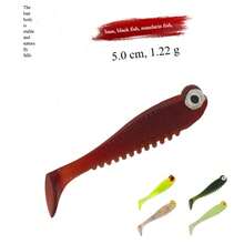 10pcs/Set Fishing Soft Luminous Lures, 5cm Artificial Silicone Bait Worms, Swinging Swimbaits For Various Fishing Gear, Fishing Specific Soft Bait, Elastic, 1g Weight