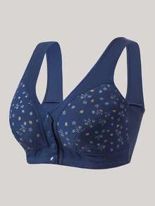 3pcs Front Closure Soft Camisole Bras For Mature Women, Wire-Free Plus Size Comfortable Lingerie,Autumn And Winter Styles,Spring And Summer Clothing - Nhiều màu - Xem 7