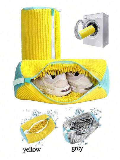 Washing Shoe Bag Suitable For Washing Machine, Anti-Deformation Laundry Bag For Washing Shoes, Lazy Magic Machine Washing Shoe Bag, Lazy Shoe Bag, Cylindrical Washing Machine Polyester And Laundry Bag, Shoe Protection Bag, Anti-Deformation Laundry Bag. Christmas Home Supplies, Halloween Home Supplies