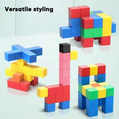 Children's Assembling Puzzle Building Blocks Magnetic Cubes Educational Toys