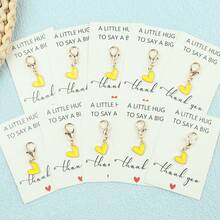 Women's Heart Design Alloy Keychain With Personalized Note - Golden Charm, Cartoon Heart, Thank You Gift For Teacher, Girlfriend, Mom, Best Friend | Personalized Gift | Ideal For Christmas Car Accessories Cute Goth Y2k Bag Accessories Lanyards With Id Holder Car Accessories Bag Charms