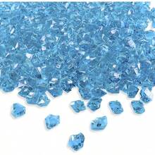 2025Super Z Outlet 120 Pack Acrylic Color Ice Rock Crystals Treasure Gems For Table Scatters, Home Vase Fillers, Event, Wedding, Arts & Crafts, Birthday Decoration Favor (1" Inch)(Apple Green) - 藍色 - 查看 1