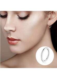 1 قطعة من حلقات الثقب المفصلية من التيتانيوم G23 ، حلقات الأنف من التيتانيوم مقاس 16G ، قطر الحلقات 8 مم و 10 مم ، مناسبة للغضروف والهيليكس والتراجوس والدايث والروك ، حلقات الأذن المفصلية ، حلقة الحاجز الأنفي ، مجوهرات ثقب الجسم