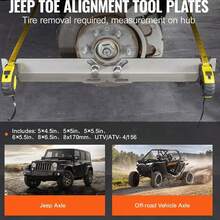 2X Wheel Alignment Tool Toe Plates Accurate Measurements With 2 Tape Measures UK - Silver - View 9