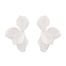 Mydear 1 Pair Fashionable Exaggerated Enamel Half Petal Flower Earrings, Suitable For Women's Daily Wear - Flowers - View 11