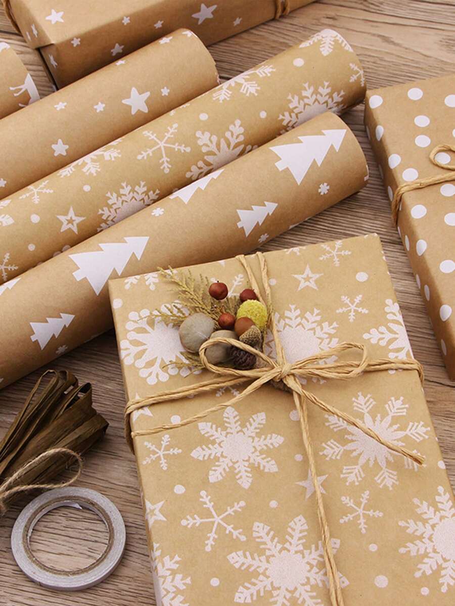 Large Size 118x21in (300x43cm) Christmas Packaging Paper For Various Occasions Such As Packaging, Parties, Decorations, Foldable Gift Packaging Paper,Wedding,Birthday,Business,Christmas Gift Box, Valentine's Day Gift Box DIY Gift Decoration,Christmas,Valentine Day