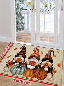 1pc New Halloween - Cute Halloween Dwarf Doormat Small Rug - 900g/Sqm Soft Velvet, Machine Washable Durable, Stain Resistant, Quick Drying, Suitable For Indoor/Outdoor Doormats, Home Decor, Bedroom, Kitchen, Photography, Props, Outdoor Decor Gifts, Holiday Gifts, Area Rugs, All Season