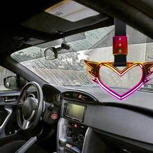 1 件 JDM 火车巴士手柄手带 Tsurikawa 戒指心形造型漂移吊饰带漂移汽车配件汽车吊带汽车内饰装饰