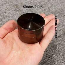 2inch Metal Black Herb Grinder Zinc Alloy Crusher 4 Layers Mortar Metal Mill Manual Pestle Tobacco Grass Grinder Cigarette Cigar Tools Smoking Accessories Gift - 2.0inch - View 8