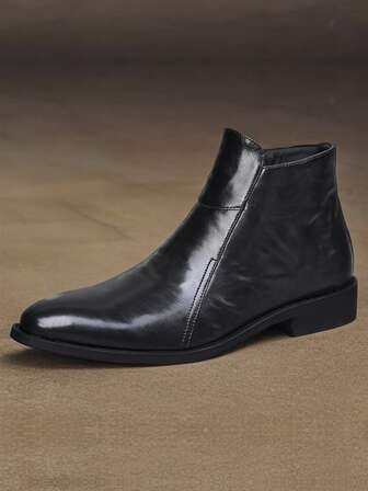 男靴-休闲商务款，拉链系列，橡胶鞋底，适合户外，适合春秋季外出