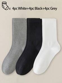 40只/30只/24只装男女通用舒适运动袜，适合运动和训练，女士长袜，适合休闲和商务穿着，抗菌、柔软、黑白配色，防臭、吸湿排汗、轻便透气，适合秋冬季节，另有20只/10只/8只/6只/4只/2只装可选。透气性极佳。 - 彩色 - 查看 40