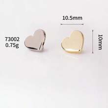 8 pièces Boutons de chemise en métal en forme de cœur, boutons de vêtements de manteau de pull haut de gamme