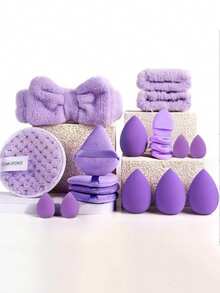 20 miếng bông mút trang điểm, bông tán kem nền, bông mút đánh kem nền, miếng tẩy trang, phụ kiện trang điểm, giá cả phải chăng, thích hợp làm quà Giáng sinh, mỹ phẩm, dụng cụ trang điểm, hàng giá rẻ, quà tặng, quà tặng cho nữ, quà Giáng sinh - Nhiều màu - Xem 16