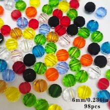 Red Beads & Bead Assortments 4/6/8mm Clear Flat Round Faceted Glass Bead For Jewelry Making DIY Bracelet Beading Crafts