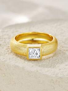 1 Piece Charming Women's 925 Sterling Silver Moissanite Ring, Ideal For Weddings, Proposals, Anniversary Parties And Valentine's Day Gifts - Style 2 - View 14