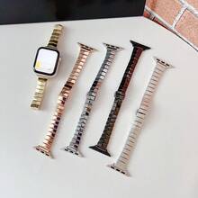 Rhombus Shape Asymmetrical Style Band, Suitable For 38mm/40mm/41mm/42mm/44mm/45mm/46mm/49mm Watch Bands, Compatible With Apple Watch Series 10/9/8/7/3/2/1/SE Series High-End Metal Texture Watch Bands (Watch Not Included)