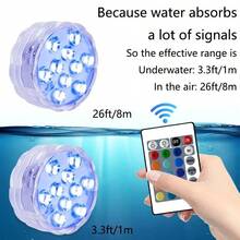 13leds RGB Led Submersible Light Underwater Night Lamp Battery Operated Garden Swimming Pool Light For Wedding Party Vase Bowl - 4PCS-13LED - View 5