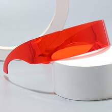 Futuristic Mechanical Punk Glasses, Futuristic Technology Glasses, Women's Bar Party Party One-Piece Glasses, Hairband Shape - 彩色 - 查看 4
