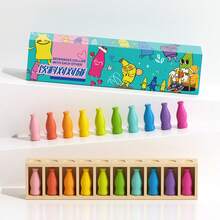 10 pares de botellas - Juguete de clasificación de colores de madera Montessori para niños - Juego de lógica para volver a la escuela, regalo de emparejamiento para niños pequeños