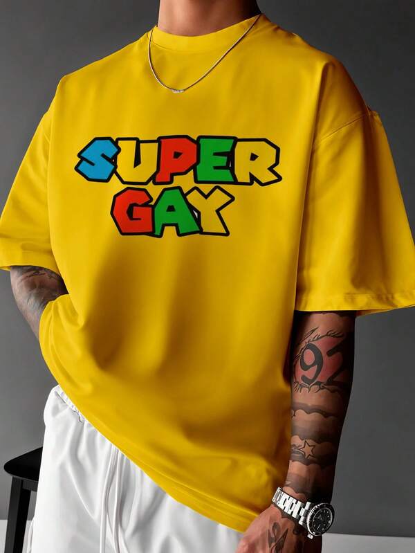Camisa Camiseta Básica LGBT Super Gay Premiun Unissex ref-3691