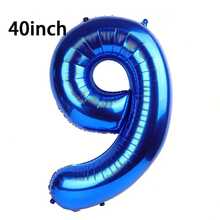 1 quả bóng bay lá kim loại màu xanh lam 32/40 inch, bóng bay polyester cỡ lớn in số 0-9, bóng bay trang trí, có thể tái sử dụng, thích hợp để trang trí sinh nhật, trang trí tiệc, kỷ niệm, trang trí phòng, kỷ niệm ngày cưới, đồ dùng cho tiệc tùng - Màu xanh lam - Xem 26