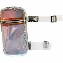 Holographic Thigh Bag Leg Harness For Women Outdoor Waist Pouch Carnival Hiking Travel Fanny Pack With Extra Long Adjustable Straps Plus Size - 如圖 - 查看 1