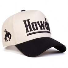 1Piece Men HOWDY Letter Embroidered Patchwork Five-Sided Baseball Cap Outdoor Adjustable Sunscreen Leisure Hat Spring Autumn Travel Tourism Beach Vacation - Multicolor - View 11