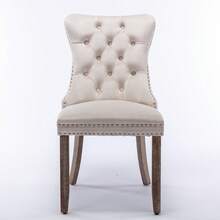 Chair Covers & Cushions - Beige + Velvet + Foam - View 2